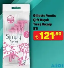GİLLETTE VENUS ÇİFT BIÇAK TIRAŞ BIÇAĞI 5'Lİ